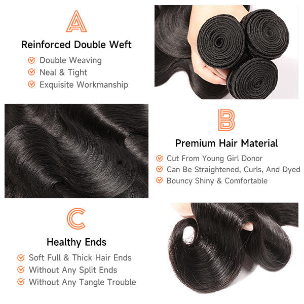 Mslynn Hair Body Wave 3 Bundles Virgin Body Wave Hair 100 Best Virgin Human Hair