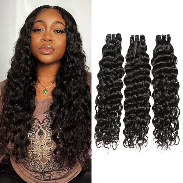 Mslynn Hair Water Wave 3 Bundles Brazilian Virgin Hair Wet And Wavy Human Hair Weave Bundles