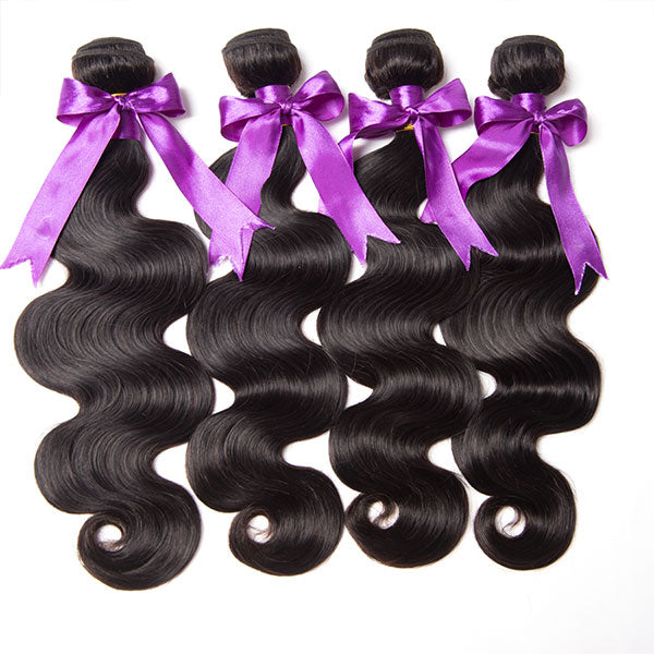 4 Bundles Body Wave Hair 100% Virgin Hair Bundles Natural Color