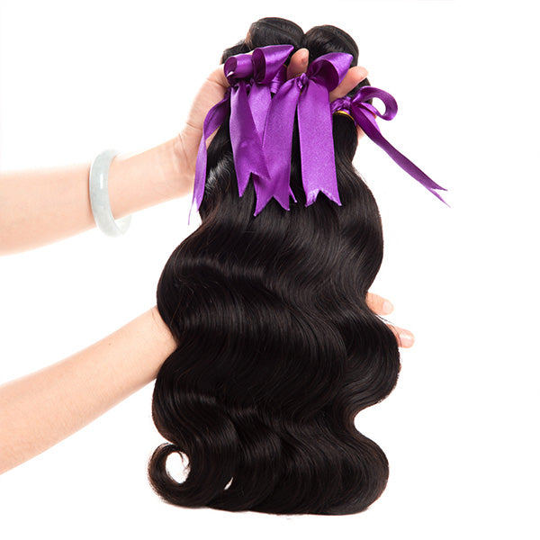 4 Bundles Body Wave Hair 100% Virgin Hair Bundles Natural Color