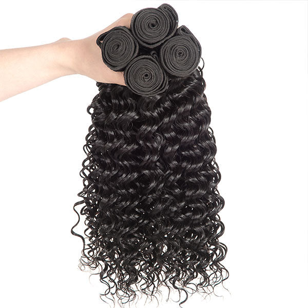 Mslynn 4 Bundles Deep Wave 100% Human Hair