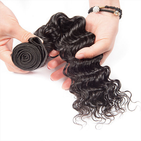 Mslynn 4 Bundles Deep Wave 100% Human Hair