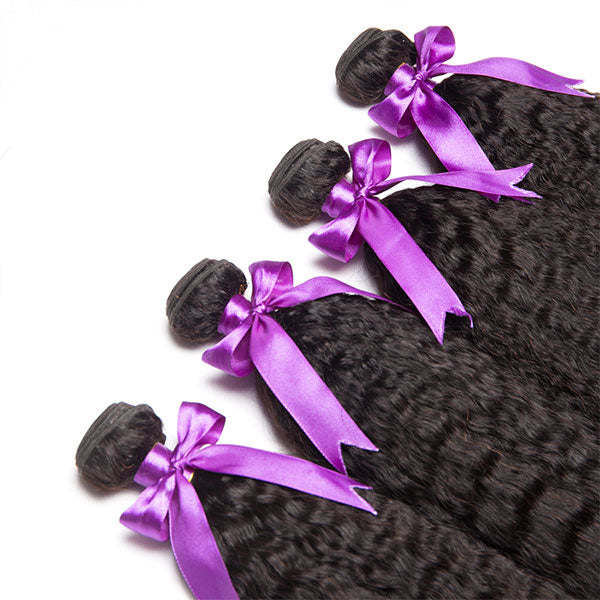 4 Bundles Kinky Straight Hair 100% Unprocessed Virgin Hair