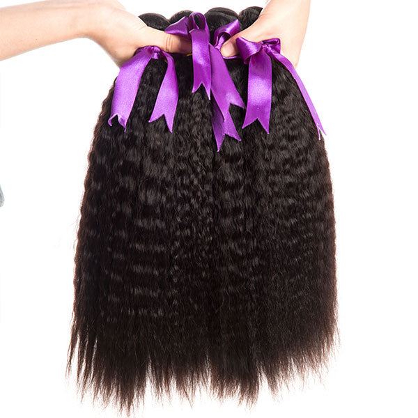 4 Bundles Kinky Straight Hair 100% Unprocessed Virgin Hair