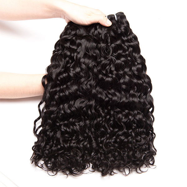 Mslynn Hair 4 Bundles Virgin Wet and Wavy Hair Water Wave Virgin 100% Human Hair