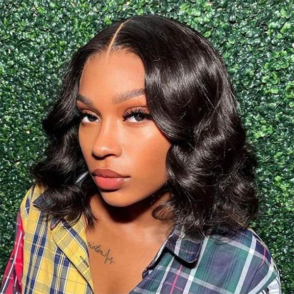 Mslynn Hair Pre Cut 5X5 Body Wave Glueless Wigs Bob Wigs Wear Go Beginner Friendly