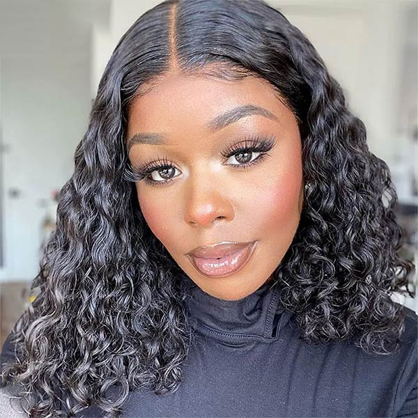 BOWL Mslynn Glueless Wigs Water Wave Pre-Cut HD 5X5 Bob Wigs Wear Go Wig