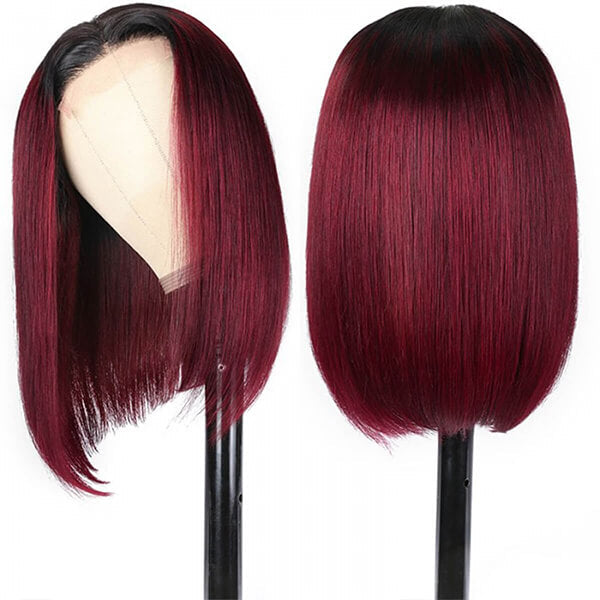 straight human hair wig