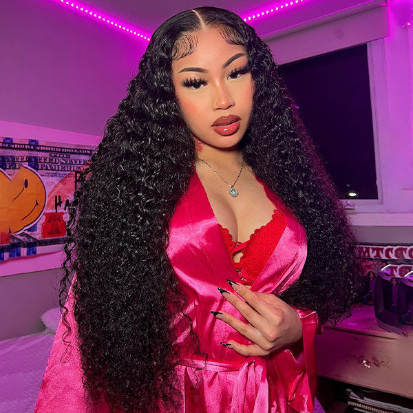 Mslynn Glueless Wigs Deep Curly Pre Cut 5x5 Lace Closure Wear Go Wig