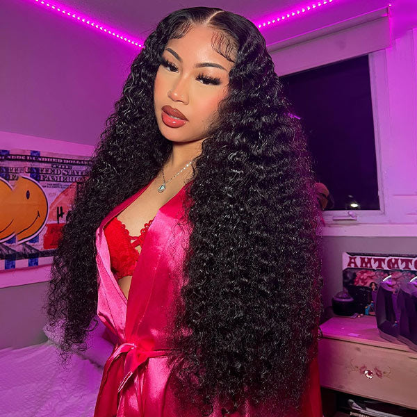 Mslynn Glueless Wigs Deep Curly Pre Cut 5x5 Lace Closure Wear Go Wig