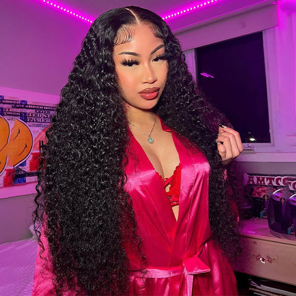 Mslynn Glueless Wigs Deep Curly Pre Cut 5x5 Lace Closure Wear Go Wig