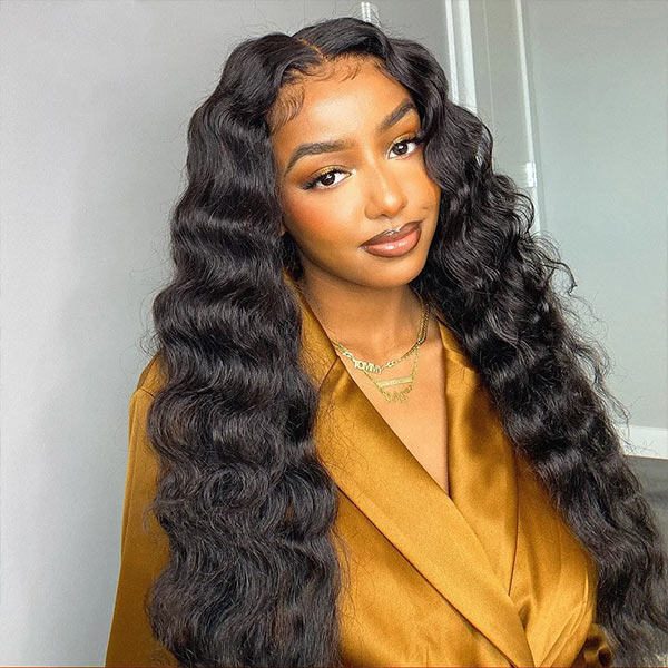 Mslynn Hair 13x4 HD Lace Front Wigs Loose Deep Wave Wig Glueless Human Hair Wigs