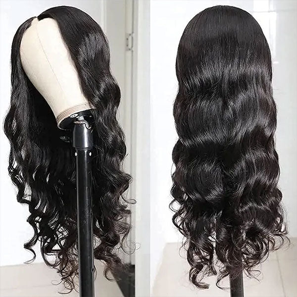 V Part Wig Body Wave Human Hair No Leave Out Thin Part Upgrade U Part Wig Glueless Wig
