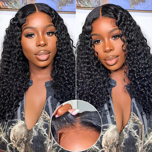 Mslynn Tiny Knots Pre Bleached Upgraded Water Wave Glueless 5X6 HD Pre-Cut Lace Wig