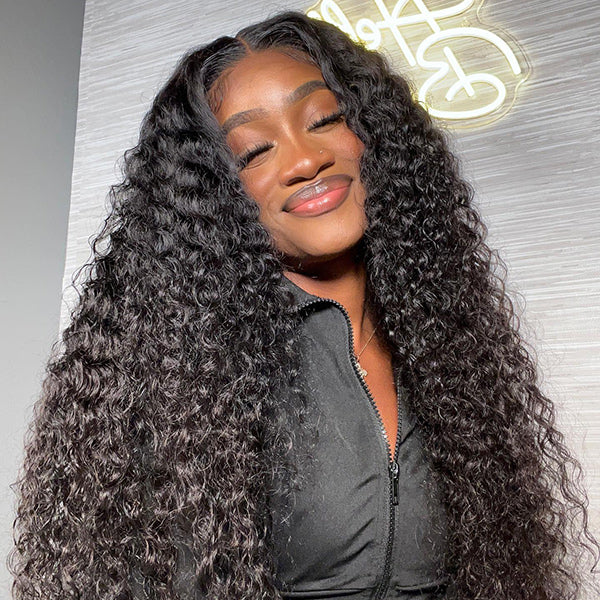 Kinky Curly Glueless Upgrade Tiny Knots Pre Bleached 5x6 Pre Cut Lace Wig Wear Go Wigs