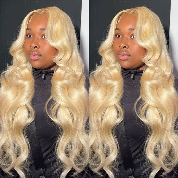 Mslynn 613 Blonde Wig Body Wave Human Hair Wigs Long Blonde Wig Lace Front Wigs