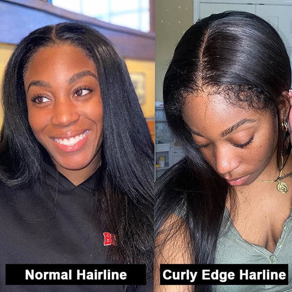 Type 4C Edges Hairline Wig Transparent 13x4 Lace Front Wig Kinky Curly Wig (Copy)