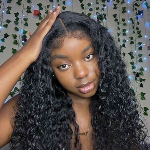4C Edges Water Wave Wig 13x4 Lace Front Wigs For Women Type 4 Hairline Wig Pre Plucked Hair (Copy) (Copy)