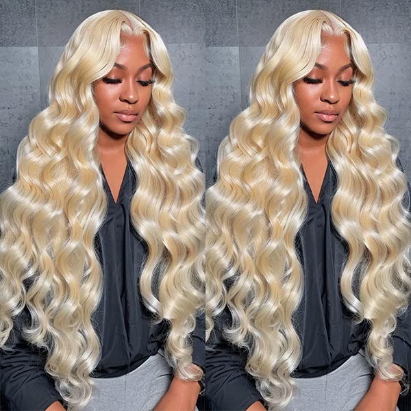 Mslynn Hair 613 Blonde Body Wave Human Hair 13x6 Lace Front Wig