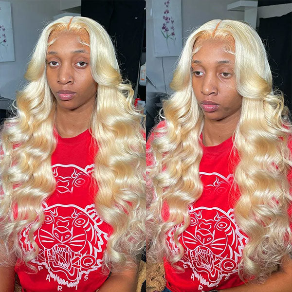 Mslynn 613 Blonde Wig Body Wave Wig 5x5 Lace Closure Wig Transparent Lace Wig