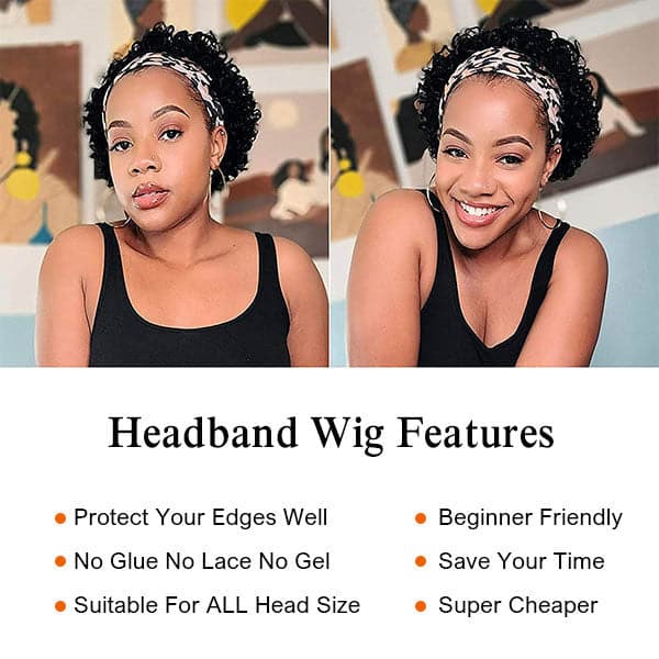 Short Bob Headband Wig