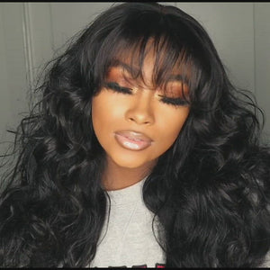 Body Wave Wig With Bangs