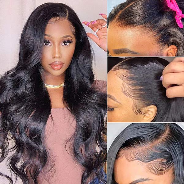 Mslynn Pre Bleached Knots Body Wave HD Lace Front Wig