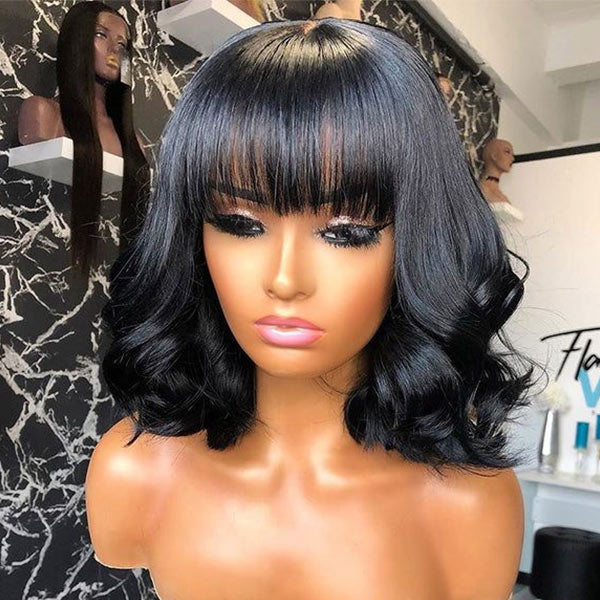 short wig with bangs