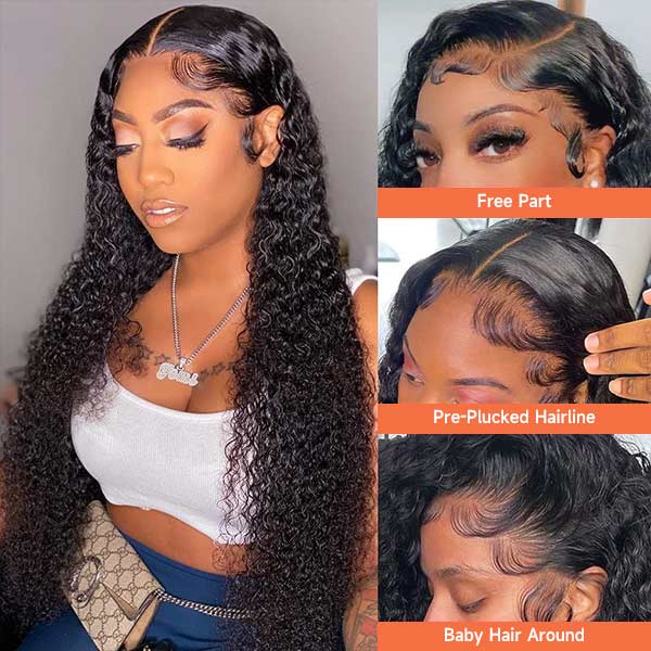 Mslynn Deep Curly Bleached Knots 13X4 HD Lace Wig Beginner Friendly Wig