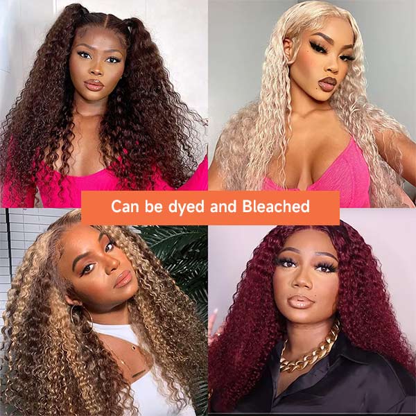 Mslynn Kinky Curly Bleached Knots Kinky Curly HD Lace Front Wig With Pre plucked Natural Hairline Beginner Friendly