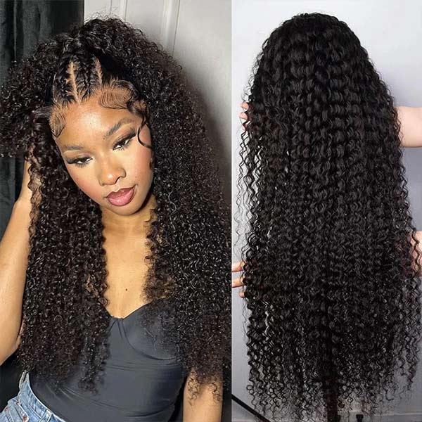 Mslynn Kinky Curly Bleached Knots Kinky Curly HD Lace Front Wig With Pre plucked Natural Hairline Beginner Friendly
