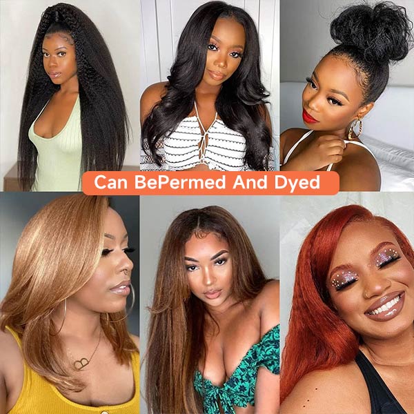 Mslynn Pre Bleached Knots Kinky Straight HD Lace Frontal Wig
