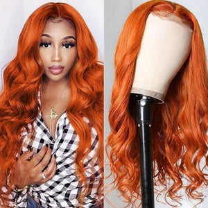 Ginger Orange 4X4 Lace Closure Wig