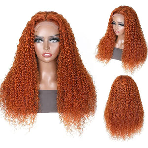 Orange Ginger 4x4 Lace Closure Wig