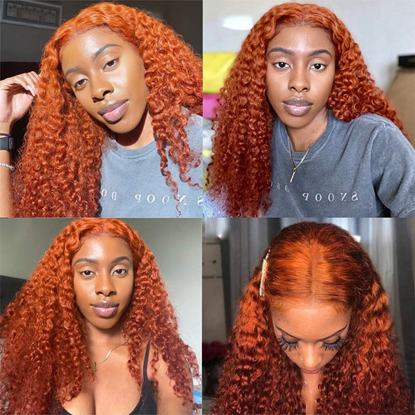 Orange Ginger 4x4 Lace Closure Wig
