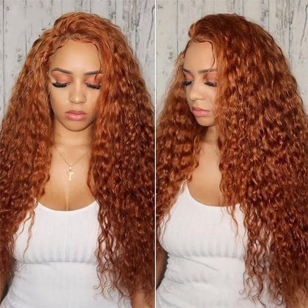 Mslynn Ginger Wig Water Wave Wig