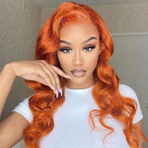 Mslynn Orange Ginger Body Wave Wig