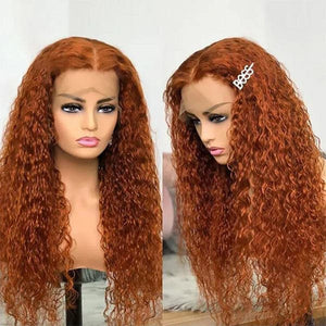 Mslynn Ginger Wig Orange Water Wave Wig