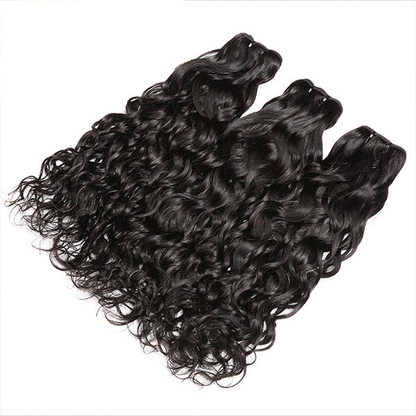 Mslynn Hair Water Wave 3 Bundles Brazilian Virgin Hair Wet And Wavy Human Hair Weave Bundles