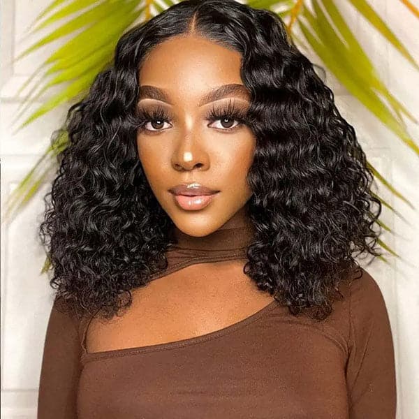 Mslynn Glueless Wigs Water Wave Pre-Cut HD 5X5 Bob Wigs Wear Go Wig