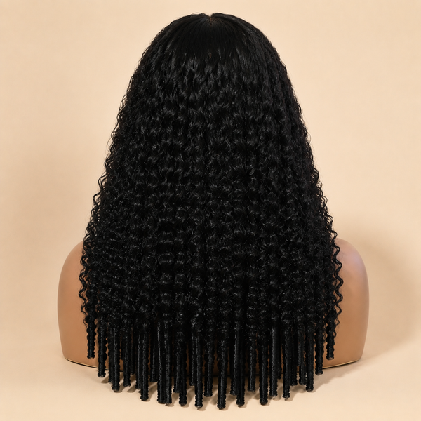 13x6 HD Lace Front Burmese Curly Glueless Wig for Women Pre Cut 200 Density Drawstring Wig Human Hair with Spiral Curly Ends Easy To Install