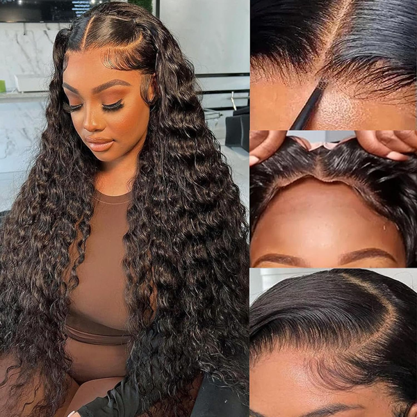 Deep Wave Upgrade Bleached Knots Pre-Cut 5X6 HD Lace Wigs Wear And Go Glueless Wigs For Beginners
