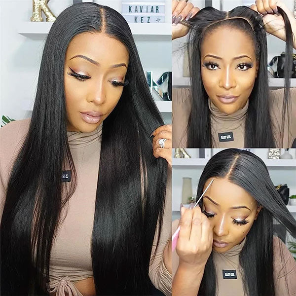 Mslynn Straight Upgrade 5×6 Pre-Cut Lace Bleached Knots Wear Go Glueless Wigs