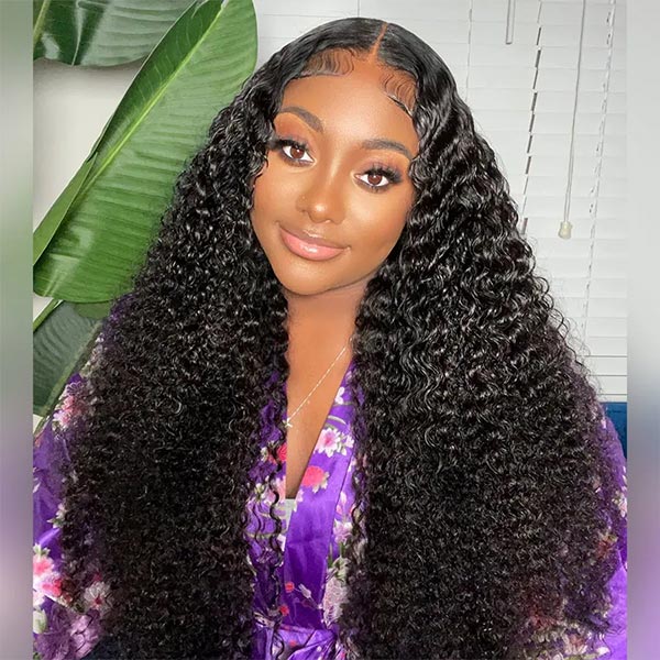 Deep Curly V Part Human Hair Wig No Leave Out Human Hair Wig Upgrade U Part Wig Glueless Wig