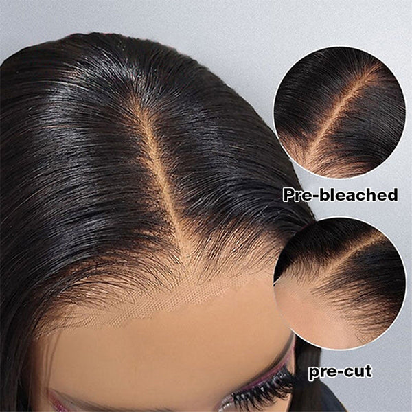 Mslynn Tiny Knots Pre Bleached Upgraded Water Wave Glueless 5X5 HD Pre-Cut Lace Wig