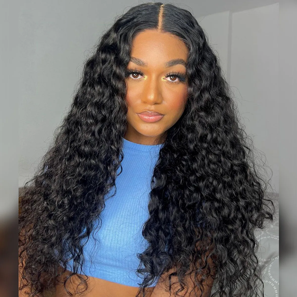 Mslynn Tiny Knots Pre Bleached Upgraded Water Wave Glueless 5X5 HD Pre-Cut Lace Wig