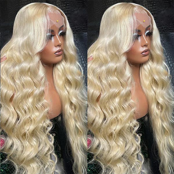 Mslynn 613 Blonde Wig Body Wave Human Hair Wigs Long Blonde Wig Lace Front Wigs