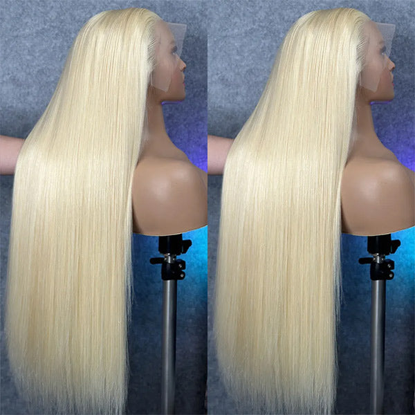 Mslynn 613 Blonde Wig Straight Lace Front Human Hair Wigs Virgin Hair