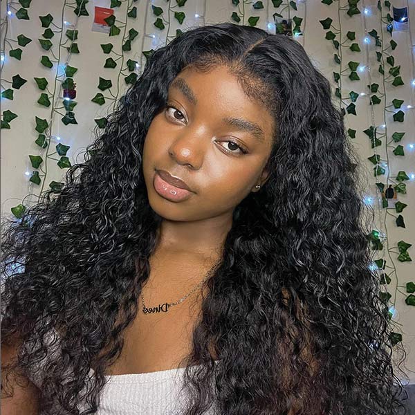 BOWL 4C Edges Water Wave Wig 13x4 Lace Front Wigs For Women Type 4 Hairline Wig Pre Plucked Hair