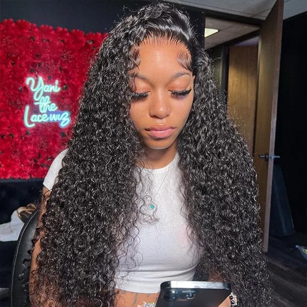 Mslynn Deep Curly 13x6 Lace Frontal Wigs Curly Human Hair Wigs Pre Plucked Natural Hair Wigs